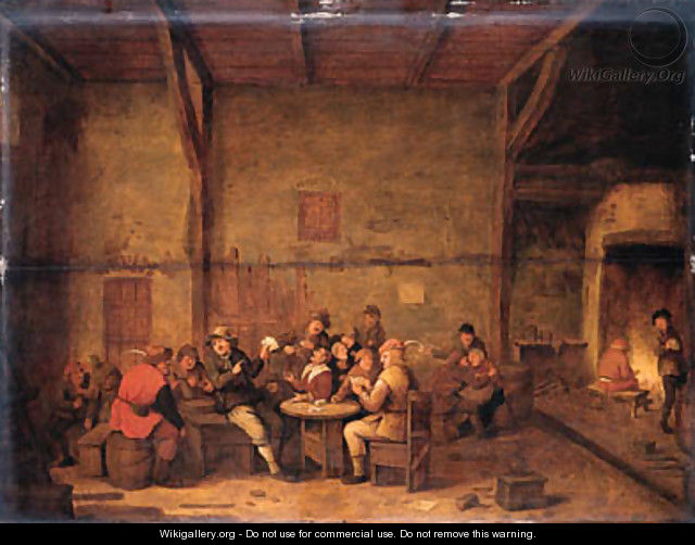 Peasants merrymaking in a tavern - Bartholomeus Molenaer