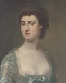 Portrait of Mrs Mary Knowles (1733-1807), bust-length, in a blue dress - (after) Hoare, William, of Bath