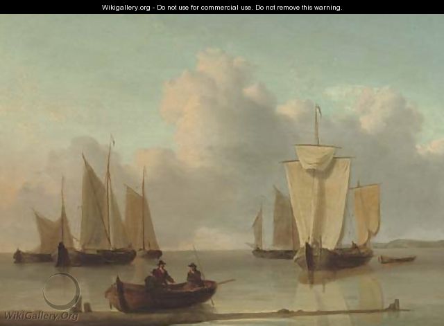 Dutch barges drying their sails offshore - (after) William Anderson