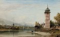 View of an Eastern European city from the river - (after) William Wyld