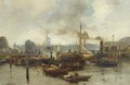 Harbour activities, Rotterdam - August Willem van Voorden