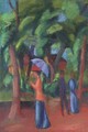 Spaziergang im Park - August Macke