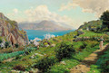 Farmgirls walking on the cliff tops, Capri - Augusto Lovatti