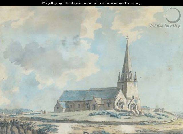 The veiled church on the Island of Guernsey - (after) Samuel Hieronymus Grimm