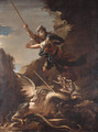 Saint George and the Dragon - (after) Rosa, Salvator
