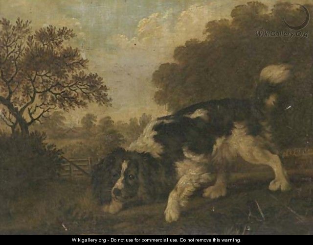 A spaniel in a landscape - (after) Thomas Gooch