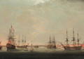 A Squadron of the Red in Portsmouth Harbour - (after) Thomas Elliot