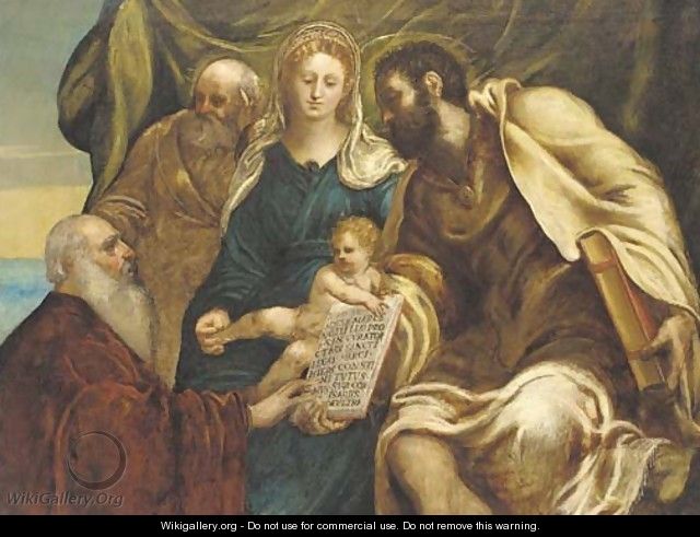 The Holy Family and the Doge Ranieri - (after) Jacopo Robusti, II Tintoretto