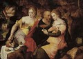 Lot and his Daughters - (after) The Master Of The Prodigal