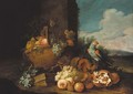 A basket of grapes - (after) Tobias Stranover