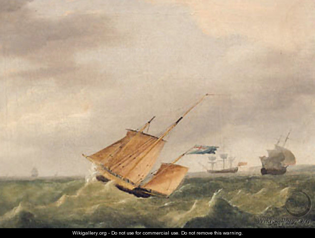 A Three-Masted Schooner In A Swell - (after) Condy, Nicholas Matthews
