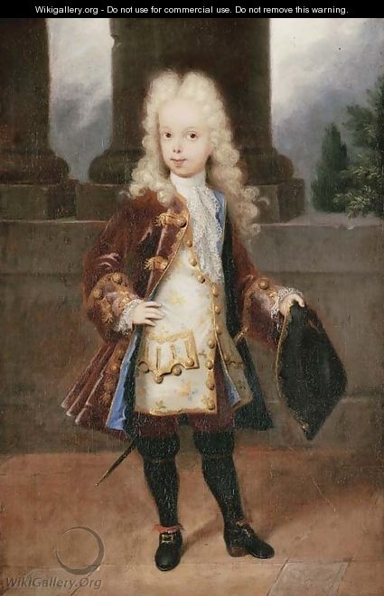 Portrait of a young gentleman - (after) Michel-Ange Houasse