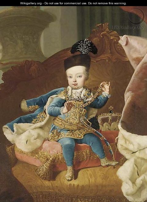 Portrait of Archduke Joseph, later Emperor Joseph II of Austria (1741-90) - (after) Martin II Mytens Or Meytens