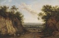 Figures on a path in an extensive landscape - (after) Patrick Nasmyth