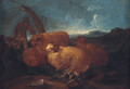 A shepherd and sheep in a landscape - (after) Philipp Peter Roos