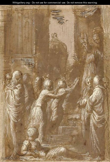 The Presentation of the Virgin - (after) Polidoro Da Caravaggio (Caldara)