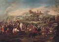 A cavalry battle before a fortified town - (after) Pietro Graziani