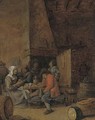 Peasants drinking and smoking in an inn - (after) Joos Van Craesbeeck