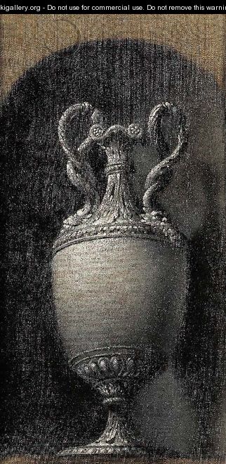 Study of a classical urn in a stone niche - (after) Josepf Wright Of Derby