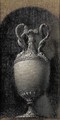 Study of a classical urn in a stone niche - (after) Josepf Wright Of Derby