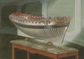 Study of a model of a Royal Naval frigate - (after) Joseph Marshall
