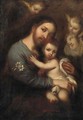Saint Joseph carrying the Infant Christ - (after) Jose De Paez