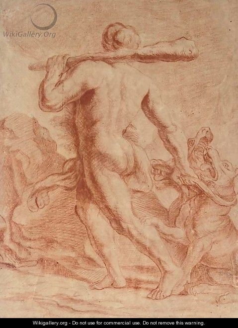 Hercules subduing Cerberus - (after) Louis Cheron