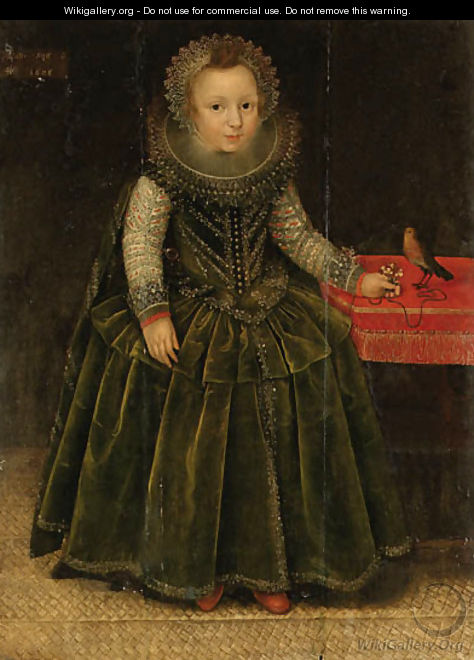 Portrait of a young Girl - (after) Marcus The Younger Gheeraerts