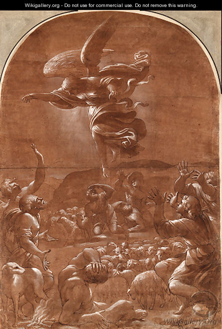 The Annunciation to the Shepherds - (after) Lucio Massari
