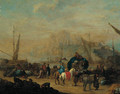 Merchants at a Mediterranean port - (after) Jan Baptist Van Der Meiren