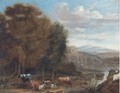Cattle and goats resting by a lake - (after) James Stark