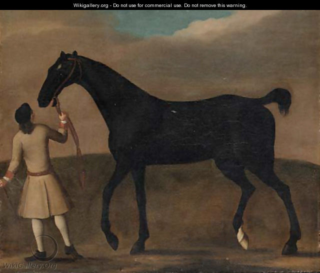 A racehorse held by a groom - (after) James Seymour