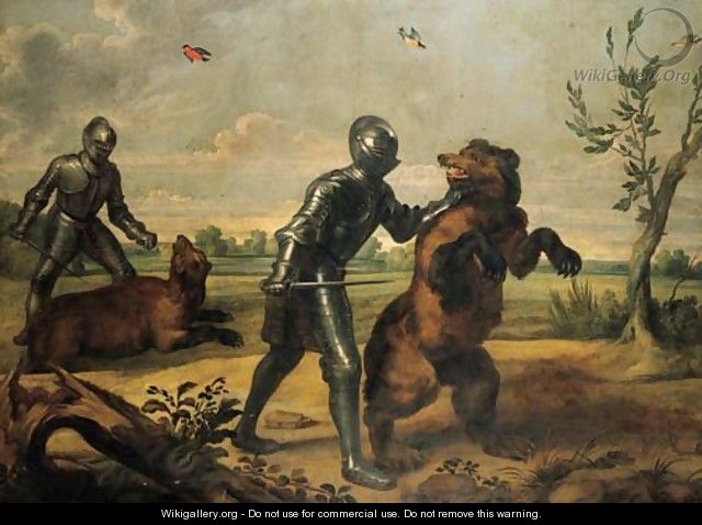 A bear hunt - (after) Jan Wildens