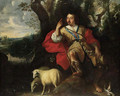 Pastoral portrait of a gentleman as a shepherd - (after) Jan Thomas Van Yperen