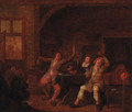 Peasants merrymaking in an interior - (after) Jan Miense Molenaer