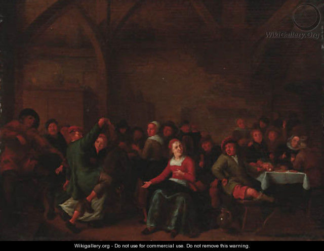 Peasants merrymaking in a tavern - (after) Jan Miense Molenaer