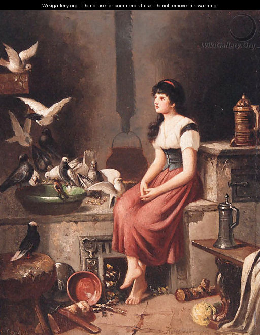 Feeding the Birds - (after) Meissonier, Jean-Louis Ernest
