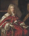 Portrait of George Jeffreys, 1st Baron Jeffreys of Wem (1648-1689), small seated three-quarter length, in robes - (attr.to) Closterman, Johann