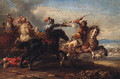 A cavalry skirmish between Christians and Turks - (after) Johann-Anton Eismann