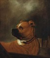 A mastiff standing in a stall - (after) Johann Heinrich Roos