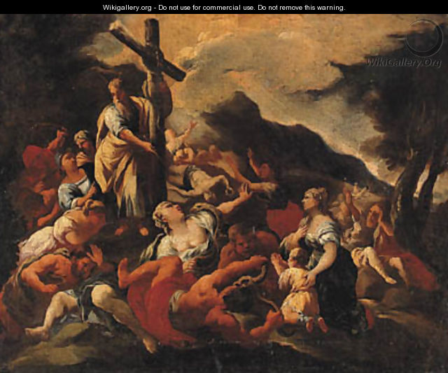 Moses and the Brazen Serpent - (after) Giuseppe Simonelli