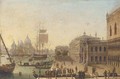 Bidding a fond farewell before the Doge's Palace, Venice - (after) Guiseppe Canella