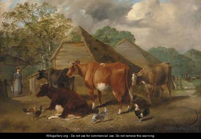 The farmyard - (after) Henry Charles Bryant