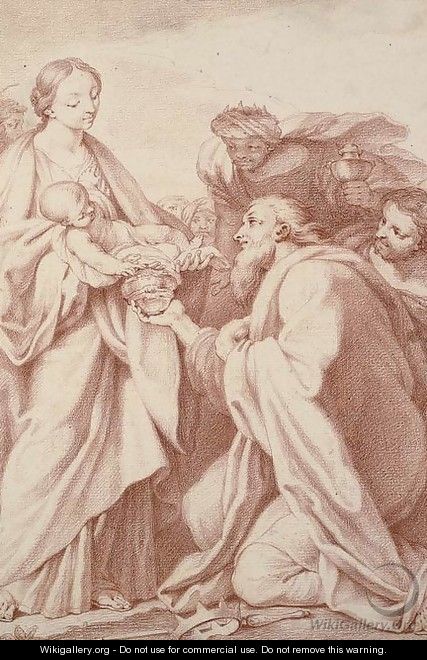 The Adoration of the Magi, after Carlo Maratta - (after) Johann Jakob Frey