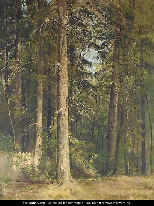 At the edge of the forest - (after) Ivan Shishkin