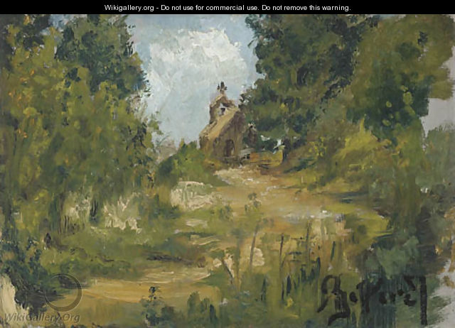 A cottage in the woods - (after) Ilya Efimovich Efimovich Repin