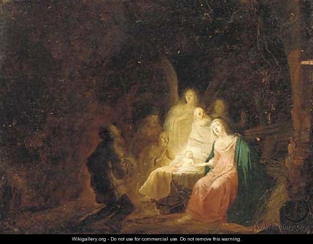 The Adoration of the Shepherds - (after) Jacob Willemsz. De Wet