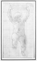 A putto in flight raising a tabula above his head - Cherubino Alberti