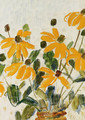 Gelbe Blueten in Vase - Christian Rohlfs