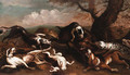 A Boar Hunt - (after) Abraham Hondius